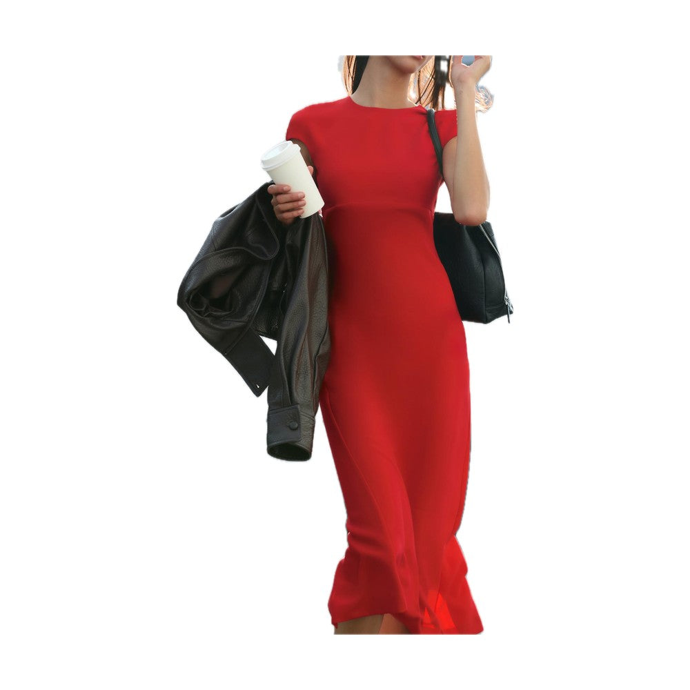 Cherry Red Midi Dress